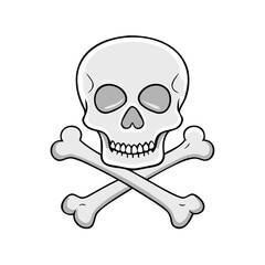 skull and crossbones vector icon, skull and crossbones vector illustration - simple illustration of skull and crossbones, perfect for logos and icons skull and crossbones