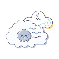 spooky fog vector icon, spooky fog vector illustration - simple illustration of spooky fog, perfect for logos and icons spooky fog