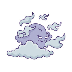 spooky fog vector icon, spooky fog vector illustration - simple illustration of spooky fog, perfect for logos and icons spooky fog