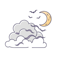 spooky fog vector icon, spooky fog vector illustration - simple illustration of spooky fog, perfect for logos and icons spooky fog