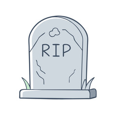 tombstone with rip vector icon, tombstone with rip vector illustration - simple illustration of tombstone with rip, perfect for logos and icons tombstone with rip