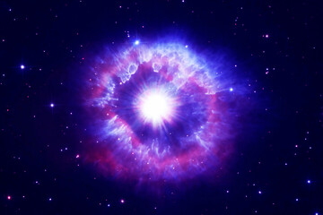A bright, beautiful cosmic nebula. Elements of this image furnished by NASA