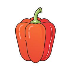 bell pepper vector icon, bell pepper vector illustration - simple illustration of bell pepper, perfect for logos and icons bell pepper