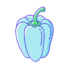 bell pepper vector icon, bell pepper vector illustration - simple illustration of bell pepper, perfect for logos and icons bell pepper