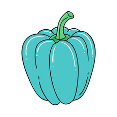 bell pepper vector icon, bell pepper vector illustration - simple illustration of bell pepper, perfect for logos and icons bell pepper