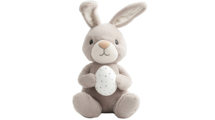 Obraz premium Bunny with Easter egg transparent background