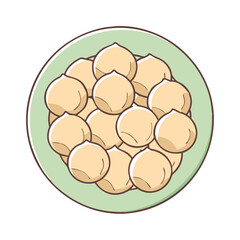 chickpeas vector icon, chickpeas vector illustration - simple illustration of chickpeas, perfect for logos and icons chickpeas