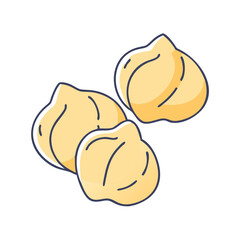 chickpeas vector icon, chickpeas vector illustration - simple illustration of chickpeas, perfect for logos and icons chickpeas