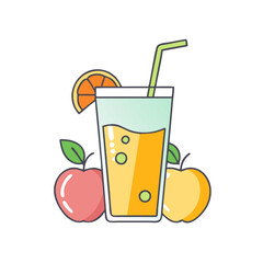 fresh juice vector icon, fresh juice vector illustration - simple illustration of fresh juice, perfect for logos and icons fresh juice