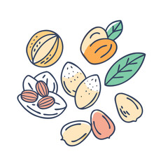 nuts and seeds vector icon, nuts and seeds vector illustration - simple illustration of nuts and seeds, perfect for logos and icons nuts and seeds