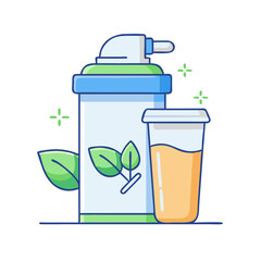 plant based protein shake vector icon, plant based protein shake vector illustration - simple illustration of plant based protein shake, perfect for logos and icons plant based protein shake