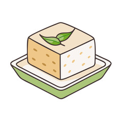 tofu block vector icon, tofu block vector illustration - simple illustration of tofu block, perfect for logos and icons tofu block