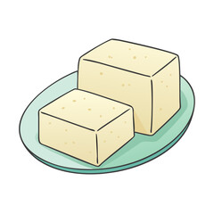 tofu block vector icon, tofu block vector illustration - simple illustration of tofu block, perfect for logos and icons tofu block