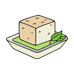 tofu block vector icon, tofu block vector illustration - simple illustration of tofu block, perfect for logos and icons tofu block