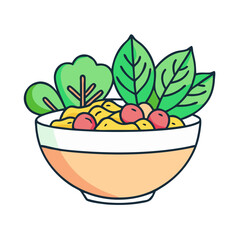 vegan meal bowl vector icon, vegan meal bowl vector illustration - simple illustration of vegan meal bowl, perfect for logos and icons vegan meal bowl