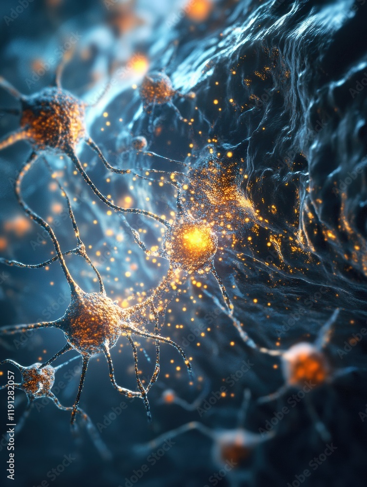 Aufkleber viruses invade and infect cells in complex biological processes within a human body. generative ai