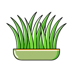 wheatgrass vector icon, wheatgrass vector illustration - simple illustration of wheatgrass, perfect for logos and icons wheatgrass