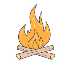 bonfire flames vector icon, bonfire flames vector illustration - simple illustration of bonfire flames, perfect for logos and iconsbonfire flames