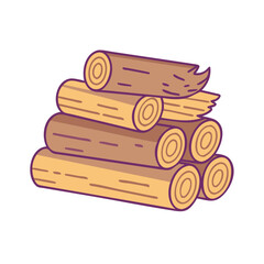 firewood stack vector icon, firewood stack vector illustration - simple illustration of firewood stack, perfect for logos and iconsfirewood stack