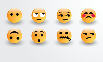 Fototapeta premium Emoticon Icon Set