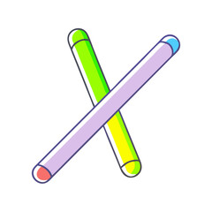 glow sticks vector icon, glow sticks vector illustration - simple illustration of glow sticks, perfect for logos and iconsglow sticks