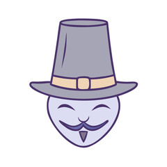 guy fawkes hat vector icon, guy fawkes hat vector illustration - simple illustration of guy fawkes hat, perfect for logos and iconsguy fawkes hat