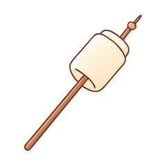 marshmallow on a stick vector icon, marshmallow on a stick vector illustration - simple illustration of marshmallow on a stick, perfect for logos and iconsmarshmallow on a stick