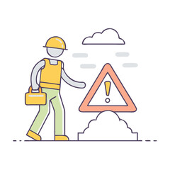 safety sign vector icon, safety sign vector illustration - simple illustration of safety sign, perfect for logos and iconssafety sign