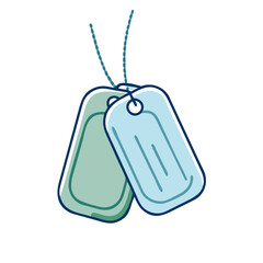 Fototapeta premium dog tags vector icon, dog tags vector illustration - simple illustration of dog tags, perfect for logos and icons dog tags