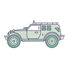 historic military vehicle vector icon, historic military vehicle vector illustration - simple illustration of historic military vehicle, perfect for logos and icons historic military vehicle