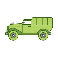 historic military vehicle vector icon, historic military vehicle vector illustration - simple illustration of historic military vehicle, perfect for logos and icons historic military vehicle