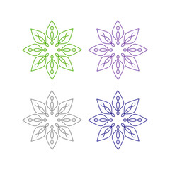 Fototapeta premium Natural Spring Leaves Sign Symbol Logo isolated on White Vector