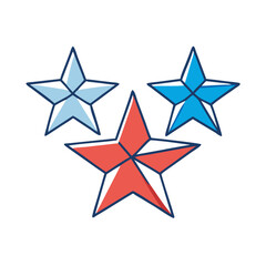 patriotic stars vector icon, patriotic stars vector illustration - simple illustration of patriotic stars, perfect for logos and icons patriotic stars
