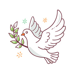 peace dove with olive branch icon, peace dove with olive branch vector