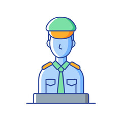 statue of a soldier vector icon, statue of a soldier vector illustration - simple illustration of statue of a soldier, perfect for logos and icons statue of a soldier