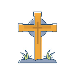 battlefield cross vector icon, battlefield cross vector illustration - simple illustration of battlefield cross, perfect for logos and icons battlefield cross
