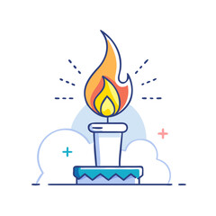 flame of remembrance vector icon, flame of remembrance vector illustration - simple illustration of flame of remembrance, perfect for logos and icons flame of remembrance