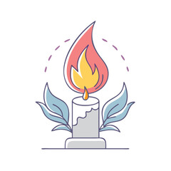 flame of remembrance vector icon, flame of remembrance vector illustration - simple illustration of flame of remembrance, perfect for logos and icons flame of remembrance