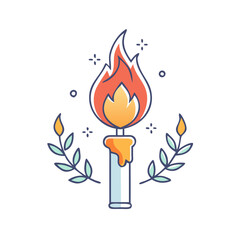 flame of remembrance vector icon, flame of remembrance vector illustration - simple illustration of flame of remembrance, perfect for logos and icons flame of remembrance