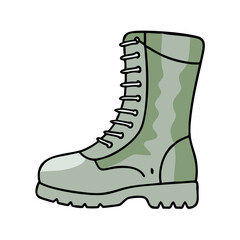 military boots vector icon, military boots vector illustration - simple illustration of military boots, perfect for logos and icons military boots
