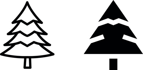 Spruce Vector Icon Set: Natural and Elegant Tree Designs