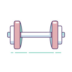 barbell or dumbbell vector icon, barbell or dumbbell vector illustration - simple illustration of barbell or dumbbell, perfect for logos and iconsbarbell or dumbbell