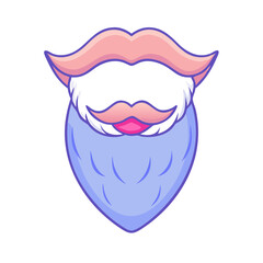 beard vector icon, beard vector illustration - simple illustration of beard, perfect for logos and iconsbeard