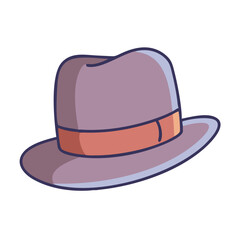 gentleman s hat vector icon, gentleman s hat vector illustration - simple illustration of gentleman s hat, perfect for logos and iconsgentleman s hat