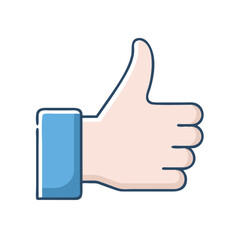 hand with thumbs up vector icon, hand with thumbs up vector illustration - simple illustration of hand with thumbs up, perfect for logos and iconshand with thumbs up
