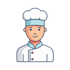 male chef or cooking vector icon, male chef or cooking vector illustration - simple illustration of male chef or cooking, perfect for logos and iconsmale chef or cooking
