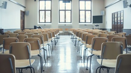 Cozy Lecture Hall Set Up for Classes and Seminars