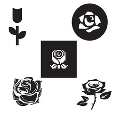 Rose Day vector design icon symbol set 