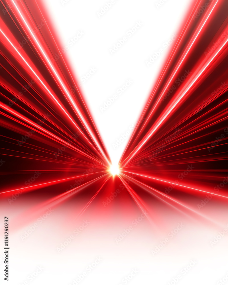 Aufkleber abstract red laser beams converge at a bright center, creating dynamic lines and a sense of depth an