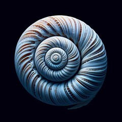 Obraz premium Snail Shell Spiral Show the growth rings and the intricate calci